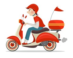 Scooter delivery icon